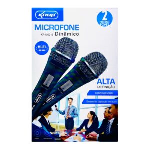 Microfones Dinâmico Knup Alta Definição Kit Com 2 Unidades M0015