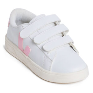 Tênis Infantil Vener Branco com Rosa | Estilo, Conforto e Fechamento em Velcro