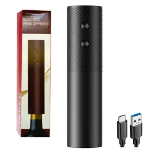 Abridor de Vinho Elétrico Automático Recarregável – Saca-Rolhas Moderno, Rápido e Prático para Amantes de Vinho