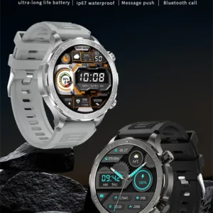 Relógio Inteligente Masculino 2025 – Smartwatch com GPS, Chamada Bluetooth e Tela AMOLED HD
