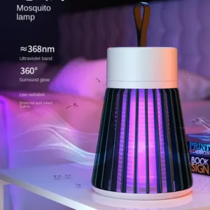 Lâmpada Mata-Mosquitos USB Recarregável – Choque Elétrico Portátil Doméstico