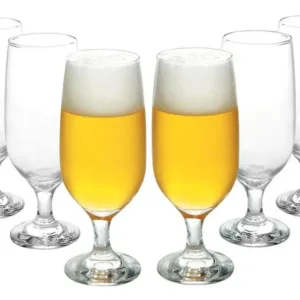 Jogo de Taças de Vidro para Cerveja 6 Peças 300ml Nadir Floripa