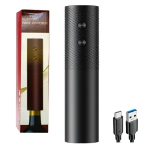 Abridor de Vinho Elétrico Automático Recarregável – Saca-Rolhas Moderno, Rápido e Prático para Amantes de Vinho